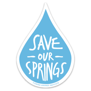 Save Our Springs Water Drop Sticker